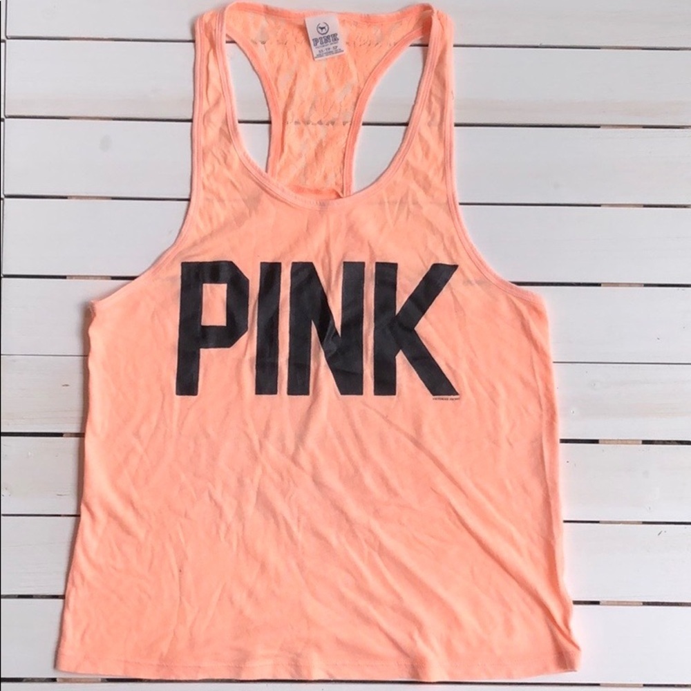 VS PINK Racerback Tank Light Orange size XS